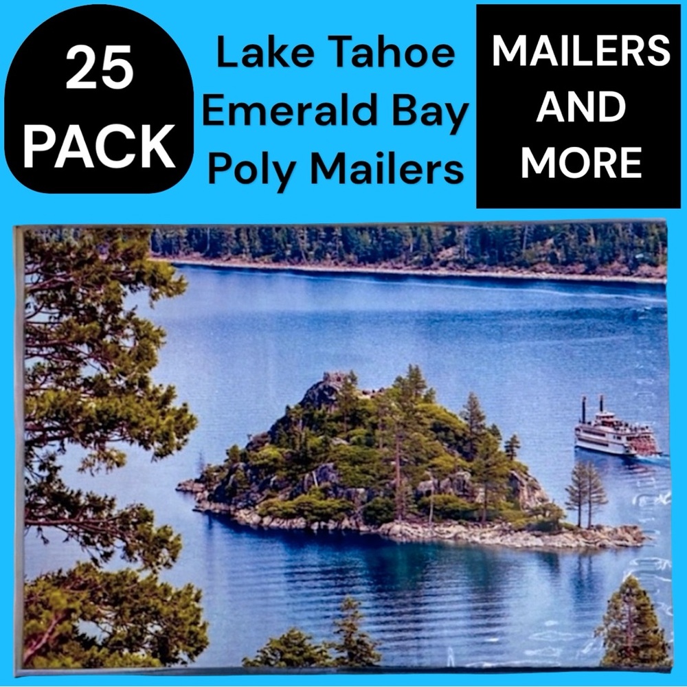 25 10X13 Poly Mailers Lake Tahoe California PRICE IS FIRM - Picture 3 of 9